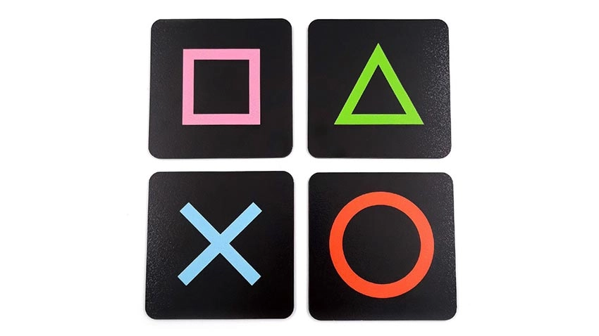 زیر لیوانی طرح دکمه های پلی استیشن Playstation Buttons