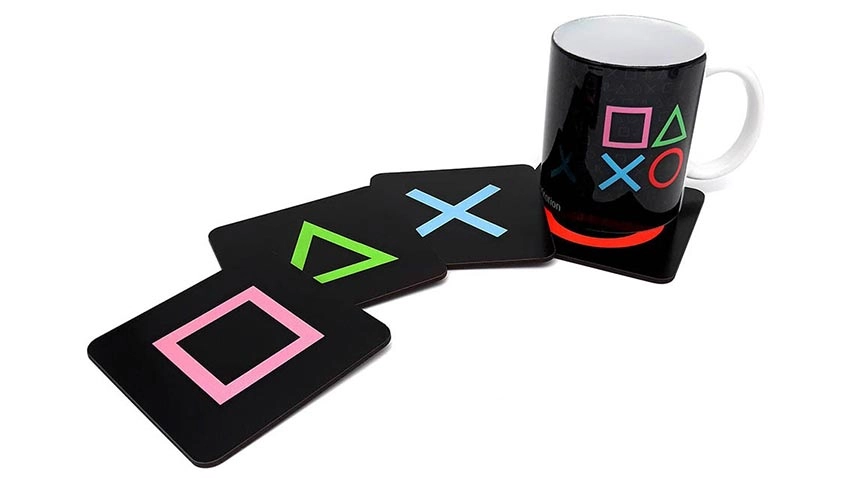زیر لیوانی طرح دکمه های پلی استیشن Playstation Buttons