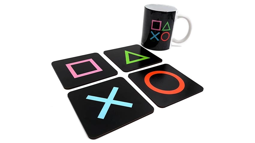 زیر لیوانی طرح دکمه های پلی استیشن Playstation Buttons