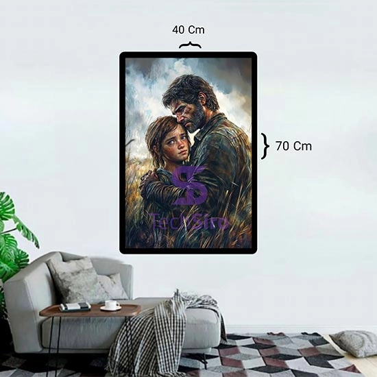 تابلو جوئل و الی The Last of Us Joel and Ellie سایز 40*70 سانتی مدل 2