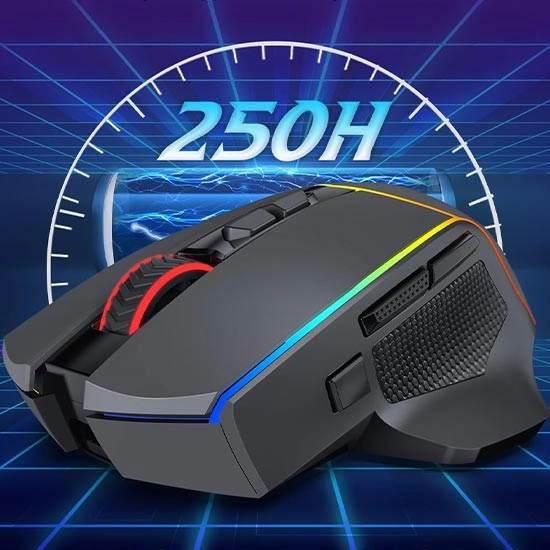 ماوس بی سیم گیمینگ ردراگون Redragon AXE M814 PRO RGB Wireless