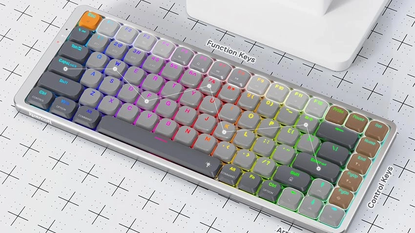 کیبورد بی سیم گیمینگ ردراگون Redragon Azure K652GG RGB PRO Wireless - سوئیچ قرمز