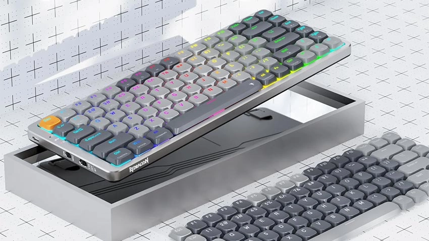 کیبورد بی سیم گیمینگ ردراگون Redragon Azure K652GG RGB PRO Wireless - سوئیچ قرمز