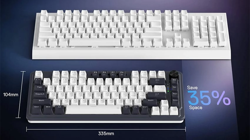 کیبورد بی سیم گیمینگ ردراگون Redragon Geb K673WB PRO RGB Wireless - سوئیچ قرمز