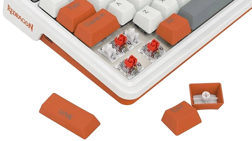 کیبورد گیمینگ ردراگون Redragon Gloria K664 WOG RGB - سوئیچ قرمز