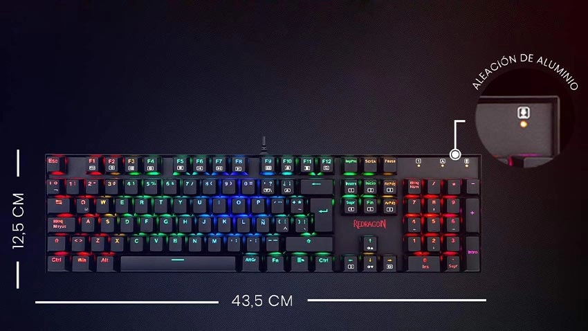 کیبورد گیمینگ ردراگون Redragon K551 MITRA RGB - سوئیچ آبی
