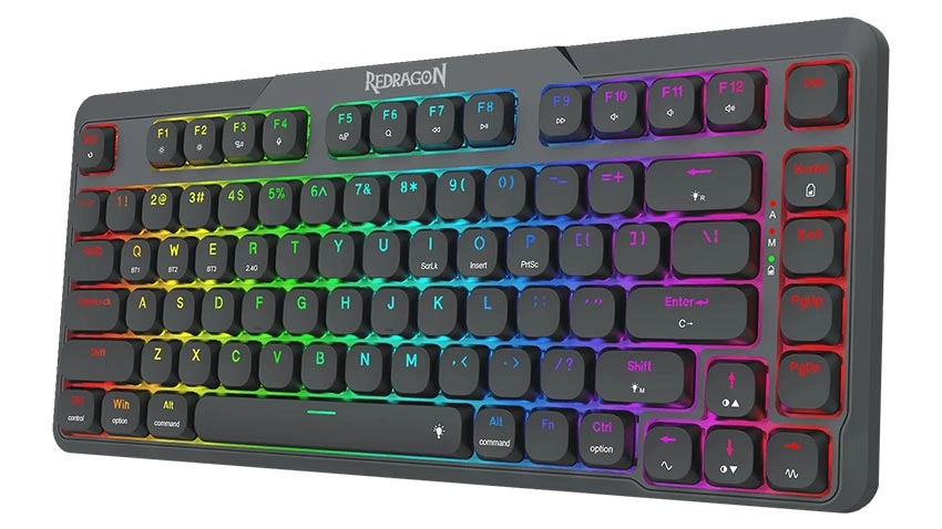 کیبورد بی سیم گیمینگ ردراگون Redragon AETHER K706 PRO Wireless - سوییچ قرمز