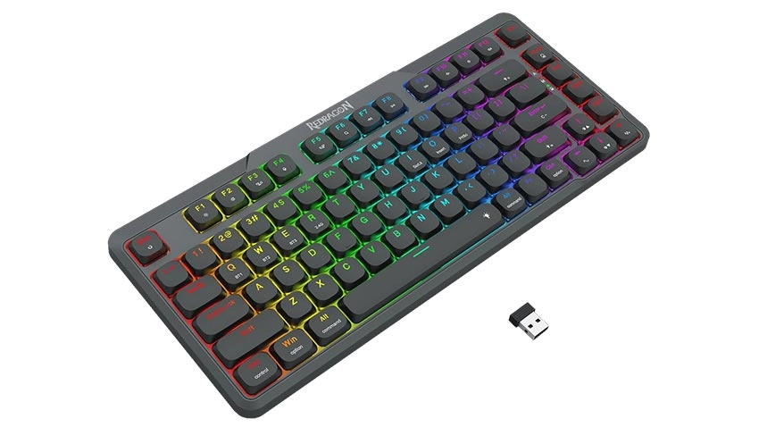کیبورد بی سیم گیمینگ ردراگون Redragon AETHER K706 PRO Wireless - سوییچ قرمز