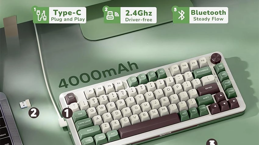 کیبورد بی سیم گیمینگ ردراگون Redragon Cyrus PRO K681 CGC RGB Wireless