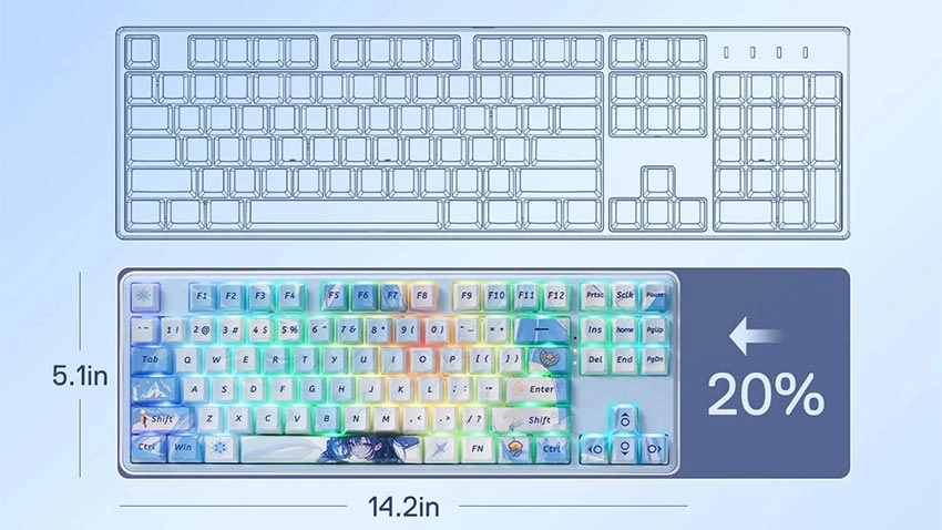 کیبورد بی سیم گیمینگ ردراگون Redragon K707 AK PRO Wireless