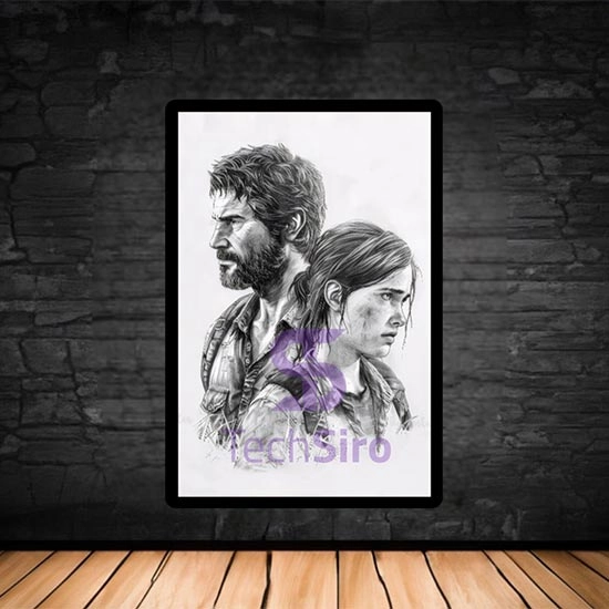 تابلو جوئل و الی The Last of Us Joel and Ellie سایز 40*70 سانتی مدل 3