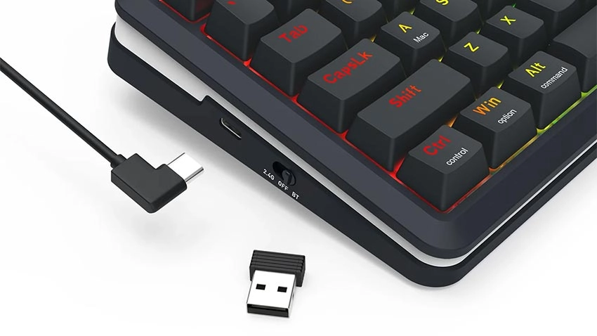 کیبورد بی سیم گیمینگ ردراگون Redragon K708 FLEKACT PRO RGB Wireless - مشکی