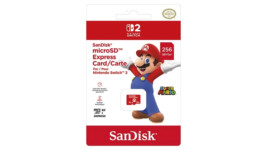 کارت حافظه سن دیسک SanDisk Super Mario microSD Express Card برای Nintendo Switch 2 - ظرفیت 256GB