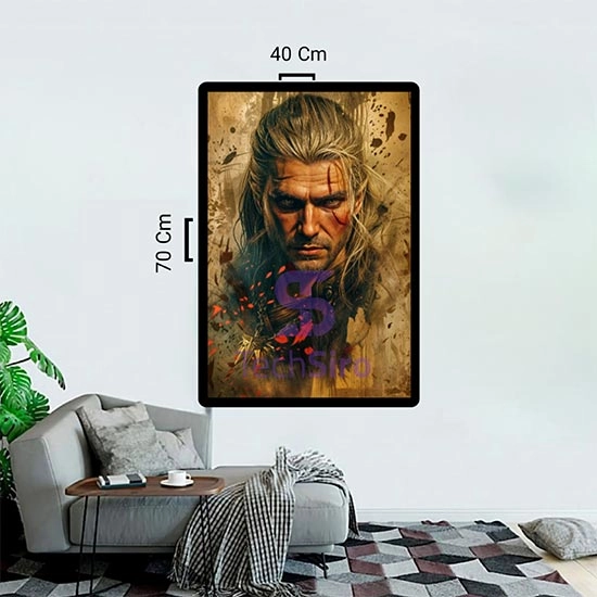تابلو گرالت The Witcher Geralt سایز 40*70 سانتی مدل 4